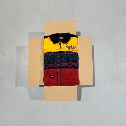 10x CRAZY MULTICOLOR FLEECE JACKETS