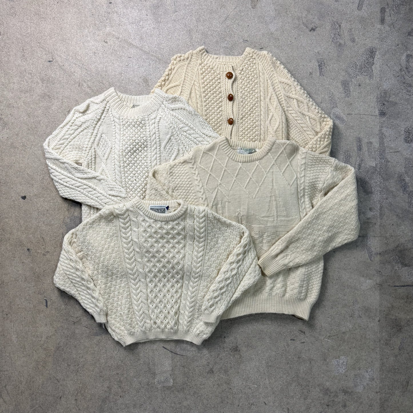 25x FISHERMAN ARAN WOOL KNITWEAR