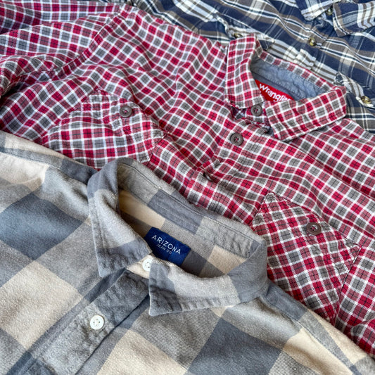 30x VINTAGE FLANNEL SHIRTS