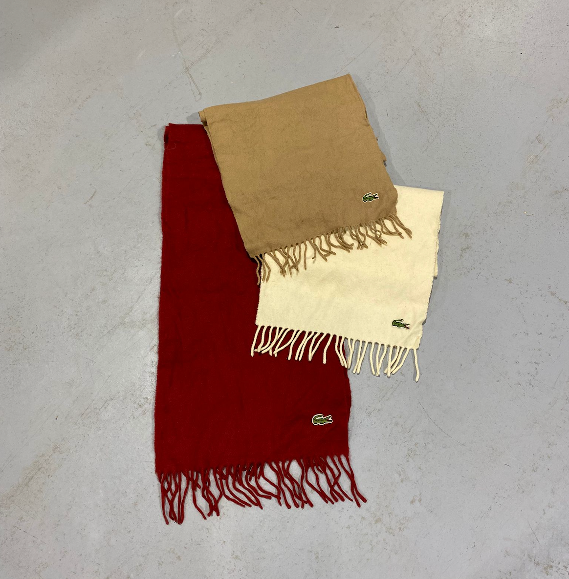 10x VINTAGE LACOSTE ÉCHARPES