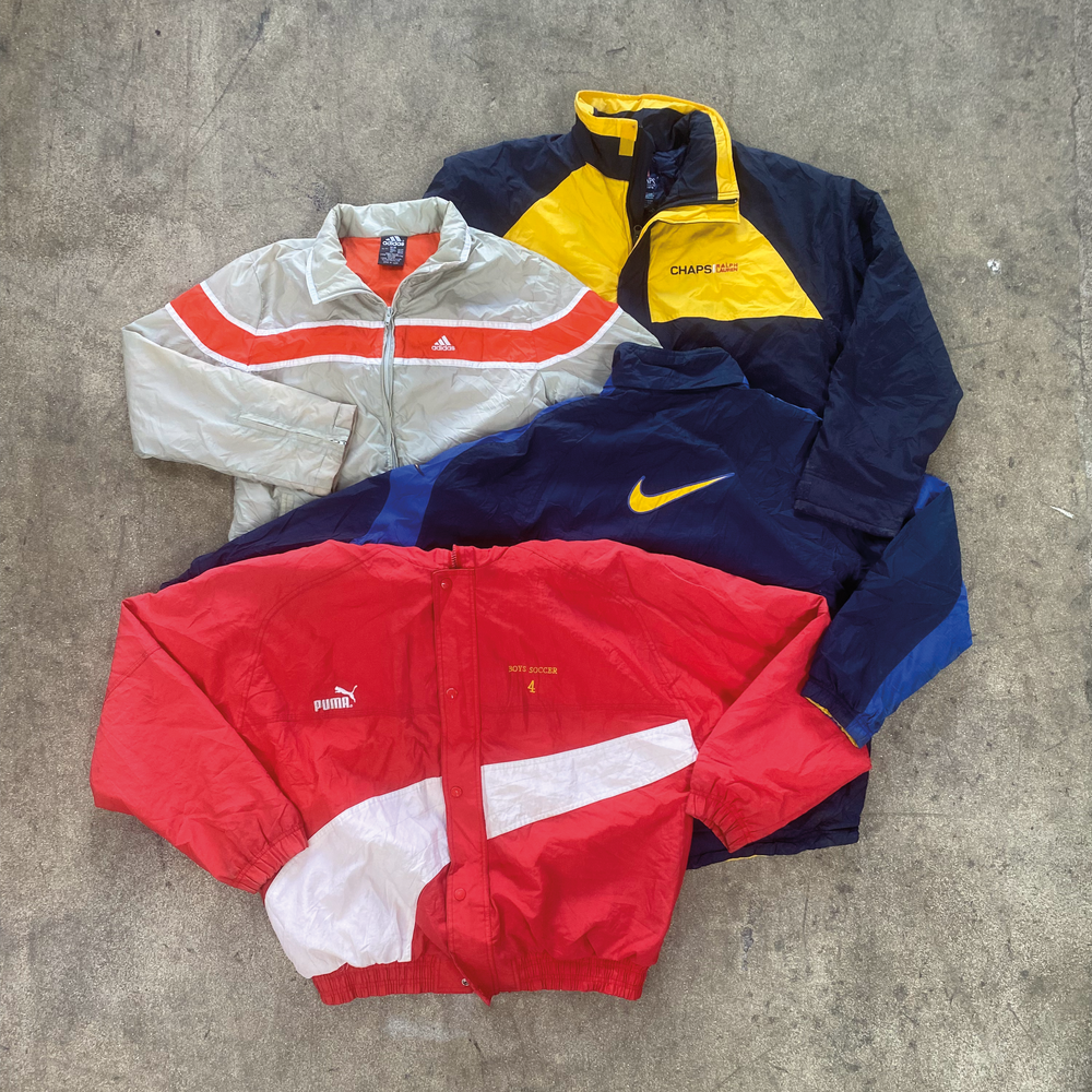 10KG HEAVY BRANDED NYLON JACKETS GRADE B/C