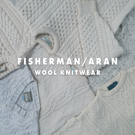 25x FISHERMAN ARAN WOOL KNITWEAR