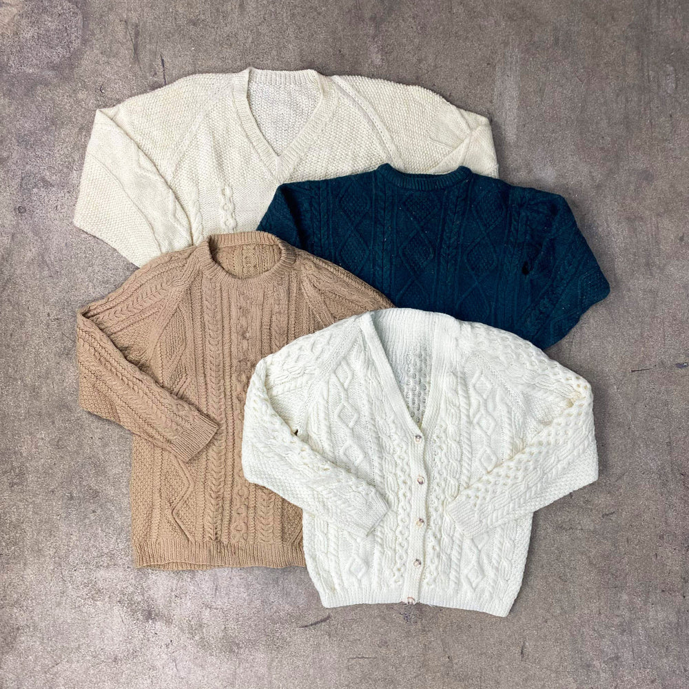 10x FISHERMAN ARAN WOOL COLOR KNITWEAR