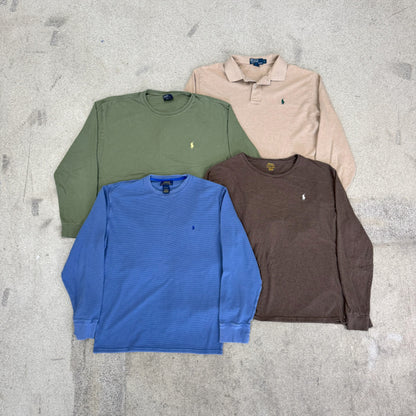 10x RALPH LAUREN LONG SLEEVE T-SHIRTS GRADE B