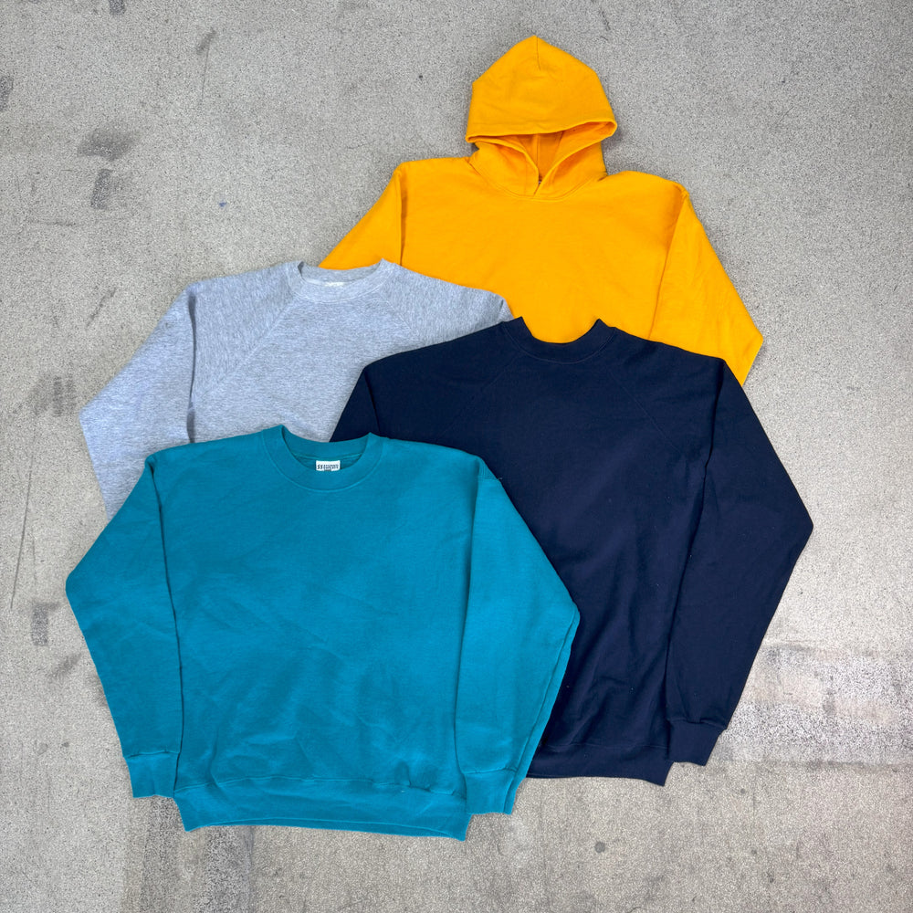 10x PLAIN SWEATSHIRTS GRADE B (Including RUSSELL)