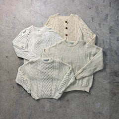 10x FISHERMAN ARAN WOOL KNITWEAR GRADE B