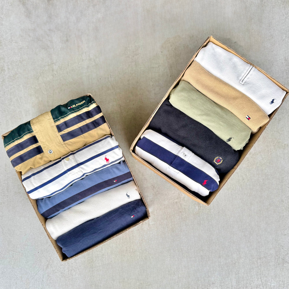 10x RALPH LAUREN & TOMMY HILFIGER VINTED RESELLER BOX GRADE B