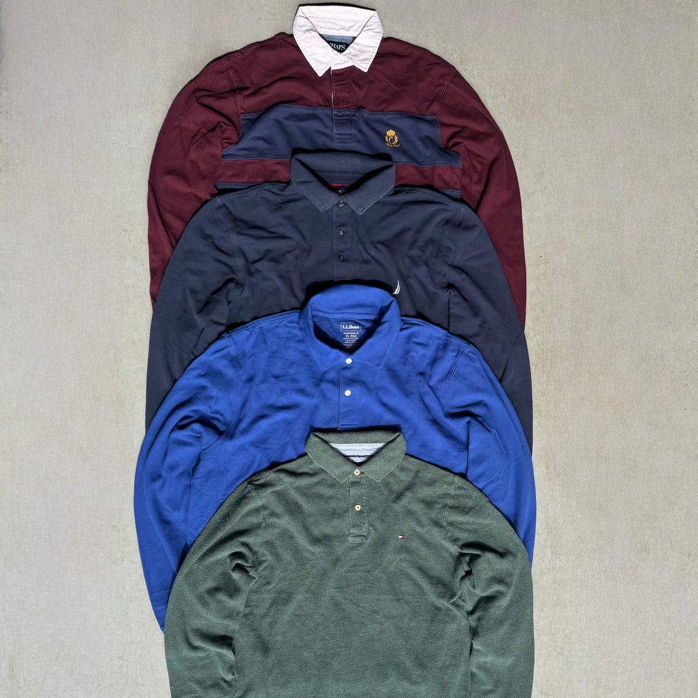 10x BRANDED POLOS LONG SLEEVES GRADE B
