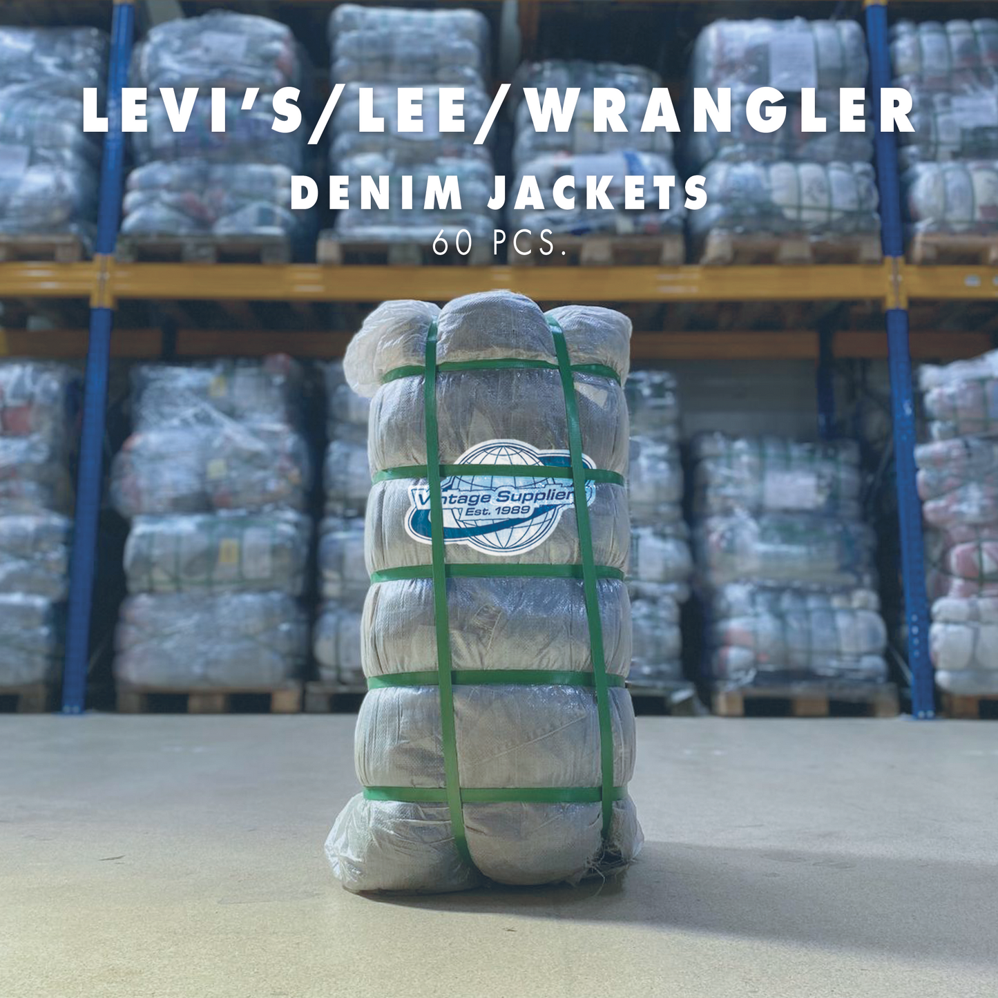 LEVIS/LEE/WRANGLER DENIM JACKETS BALE  (60 PIECES)