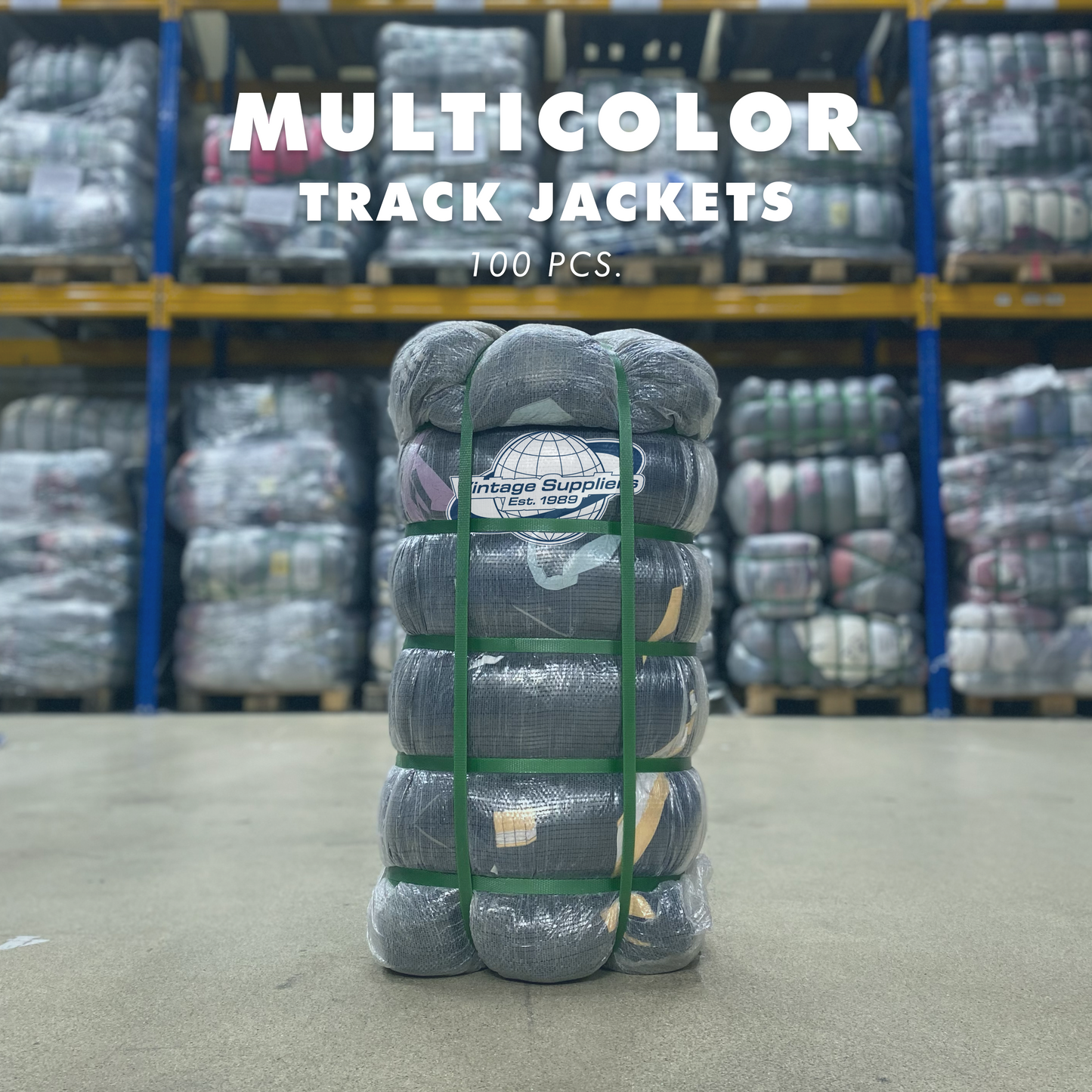 MULTICOLOR TRACK JACKETS BALE (100 PIECES)